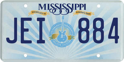 MS license plate JEI884