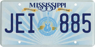 MS license plate JEI885