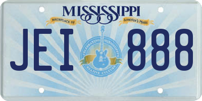 MS license plate JEI888