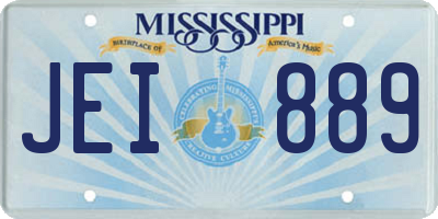 MS license plate JEI889