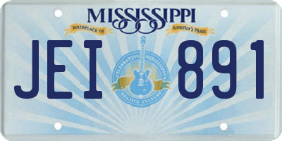 MS license plate JEI891