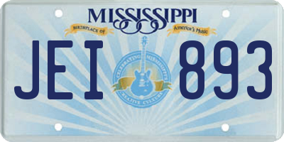 MS license plate JEI893
