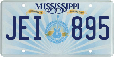 MS license plate JEI895