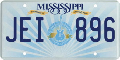 MS license plate JEI896