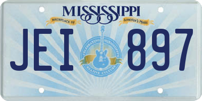 MS license plate JEI897