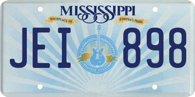 MS license plate JEI898