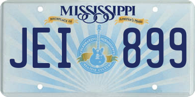 MS license plate JEI899