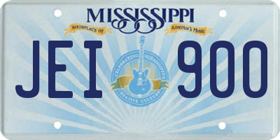 MS license plate JEI900