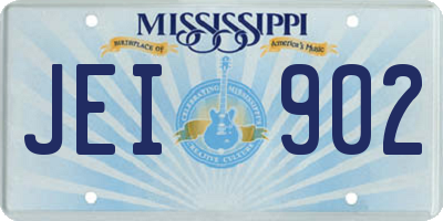 MS license plate JEI902