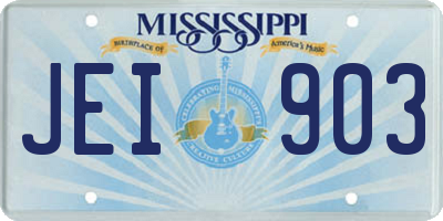 MS license plate JEI903