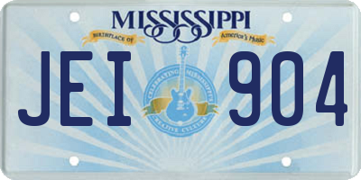 MS license plate JEI904