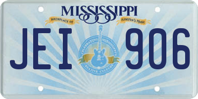 MS license plate JEI906