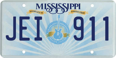 MS license plate JEI911