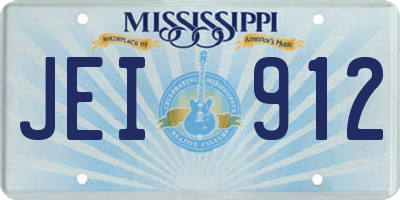 MS license plate JEI912