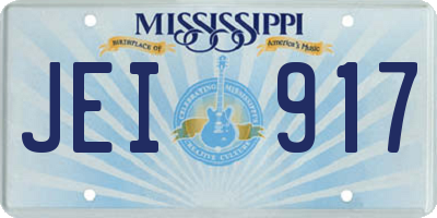 MS license plate JEI917