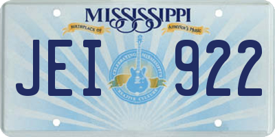 MS license plate JEI922