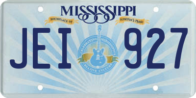 MS license plate JEI927