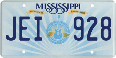 MS license plate JEI928