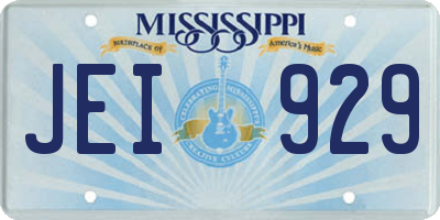 MS license plate JEI929