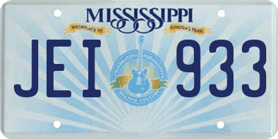 MS license plate JEI933