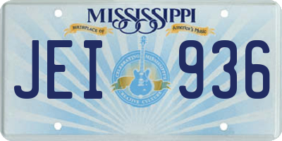 MS license plate JEI936