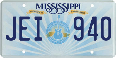 MS license plate JEI940