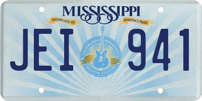 MS license plate JEI941
