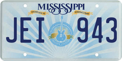 MS license plate JEI943
