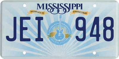 MS license plate JEI948
