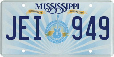 MS license plate JEI949