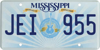 MS license plate JEI955