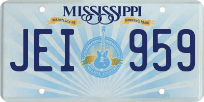 MS license plate JEI959