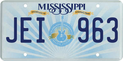 MS license plate JEI963