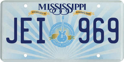 MS license plate JEI969