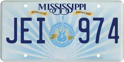 MS license plate JEI974