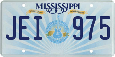 MS license plate JEI975