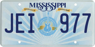 MS license plate JEI977