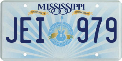 MS license plate JEI979