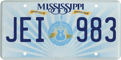 MS license plate JEI983