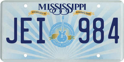 MS license plate JEI984