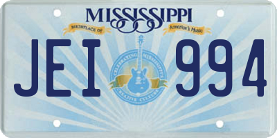 MS license plate JEI994