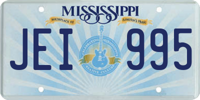 MS license plate JEI995
