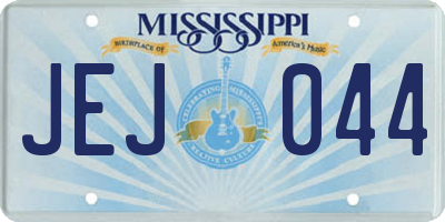 MS license plate JEJ044