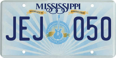 MS license plate JEJ050