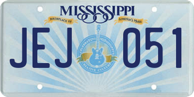 MS license plate JEJ051