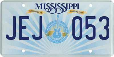 MS license plate JEJ053
