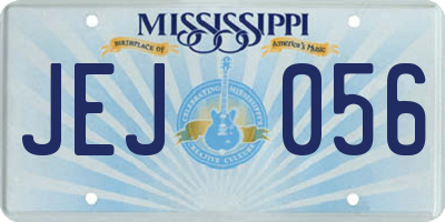 MS license plate JEJ056