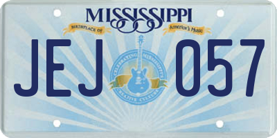 MS license plate JEJ057