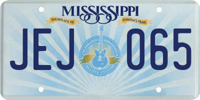 MS license plate JEJ065