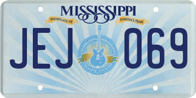 MS license plate JEJ069